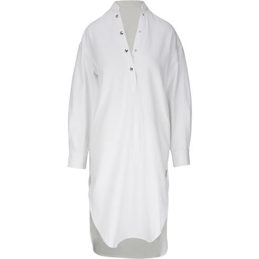 KHAITE chemisier midi denim seffi - bianco