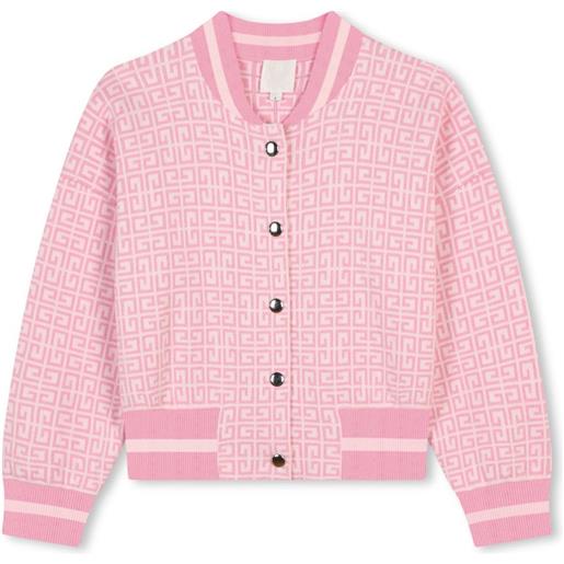 Givenchy Kids cardigan con motivo 4g jacquard - rosa
