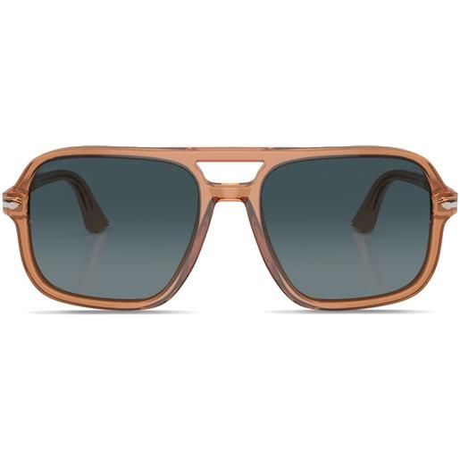 Persol occhiali da sole aviator oversize - marrone