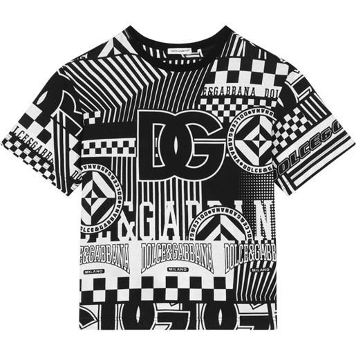 Dolce & Gabbana Kids t-shirt con stampa - nero
