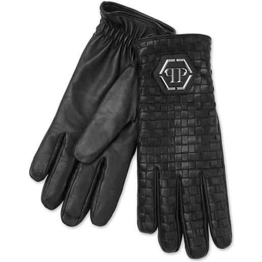 Philipp Plein guanti hexagon - nero