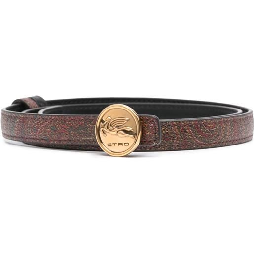 ETRO cintura reversibile con fibbia pegaso - marrone