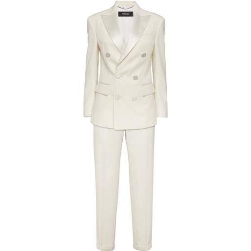 DSQUARED2 completo boston doppiopetto - bianco