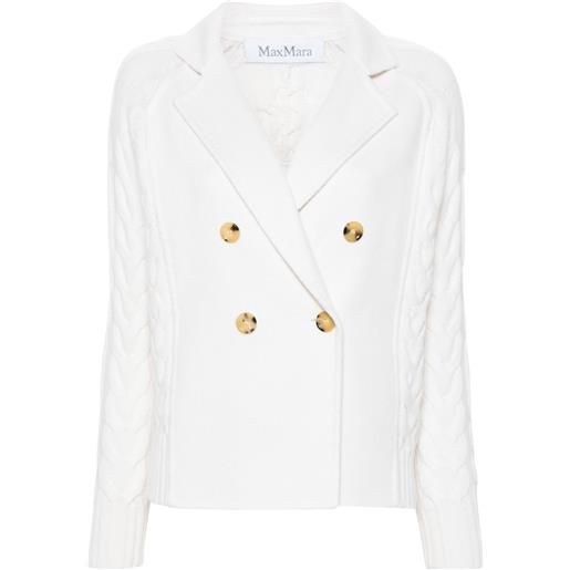 Max Mara giacca micio doppiopetto - bianco