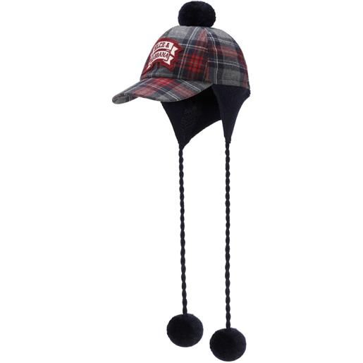 Dolce & Gabbana Kids cappello da baseball con applicazione - grigio