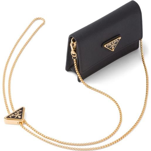 Prada portafoglio con catena - nero