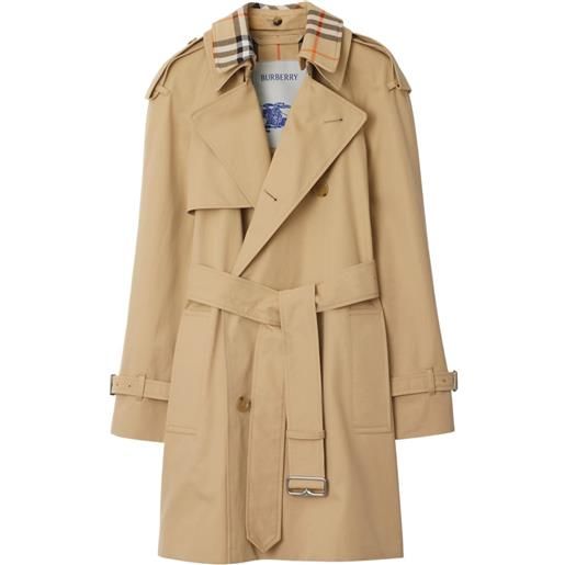Burberry trench con motivo vintage check - toni neutri