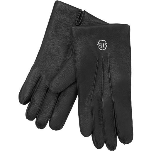 Philipp Plein guanti con applicazione - nero