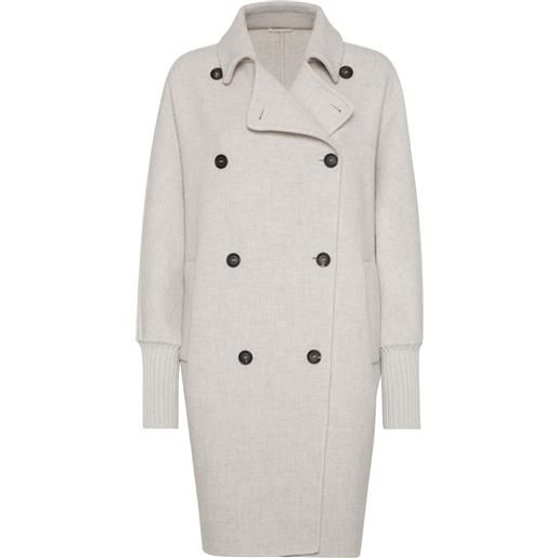 Brunello Cucinelli cappotto doppiopetto - toni neutri