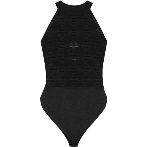 Balmain body con motivo geometrico jacquard - nero