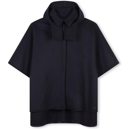 Chloé Kids mantella con cappuccio - blu