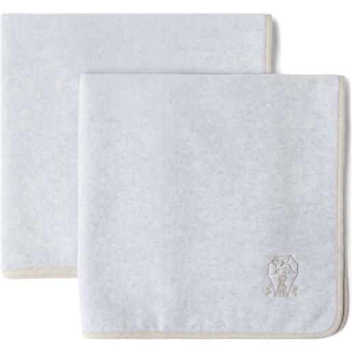 Brunello Cucinelli set di 2 asciugamani - grigio