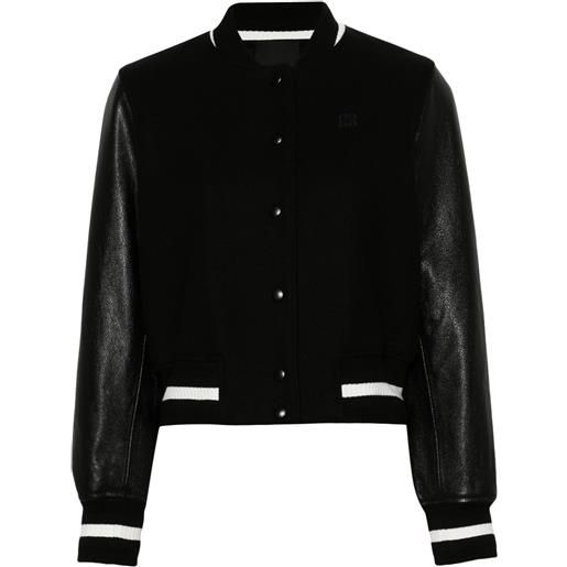 Givenchy bomber con ricamo 4g - nero