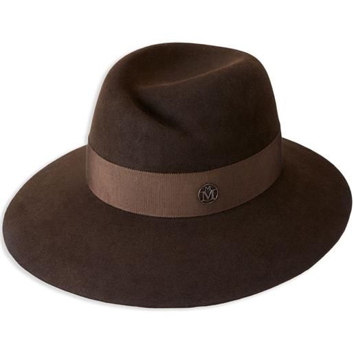 Maison Michel fedora virginie con applicazione - marrone