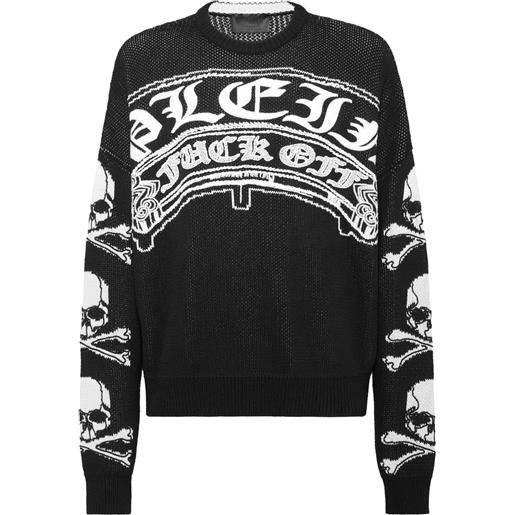 Philipp Plein maglione gothic plein - nero