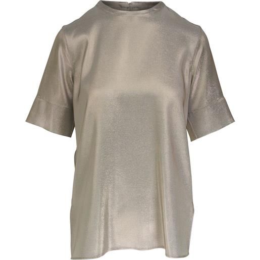 Akris t-shirt con dettaglio lamé - oro