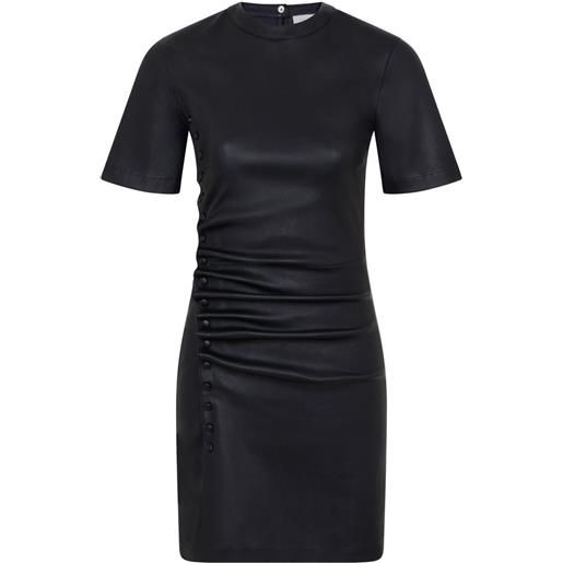 Rabanne abito corto con ruches - nero