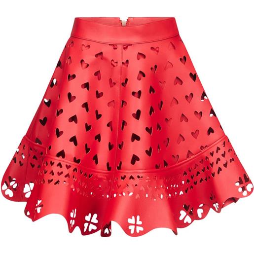 AREA minigonna a taglio laser - rosso