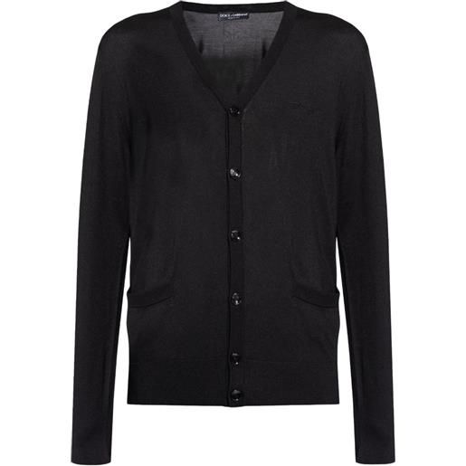 Dolce & Gabbana cardigan con ricamo - nero