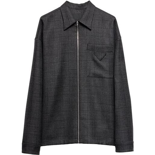 Prada camicia con zip - grigio
