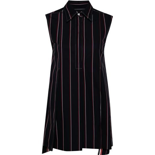 Thom Browne chemisier con banda rwb - blu