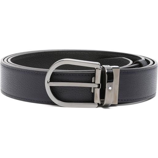 Montblanc cintura con fibbia horseshoe - blu