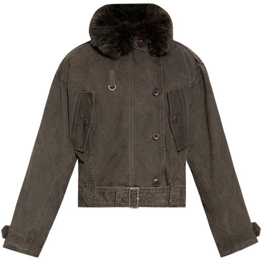 Kenzo giacca in finta pelliccia - grigio