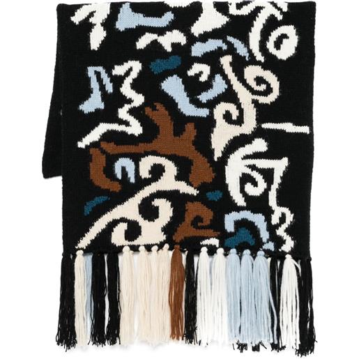Ermanno Scervino sciarpa con motivo jacquard - nero