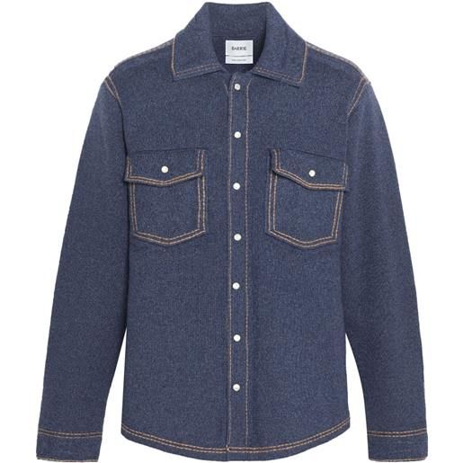 Barrie giacca-camicia in maglia - blu