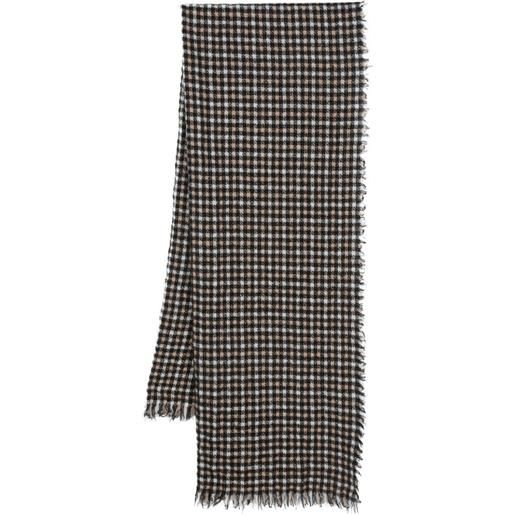 Faliero Sarti sciarpa a quadri - nero