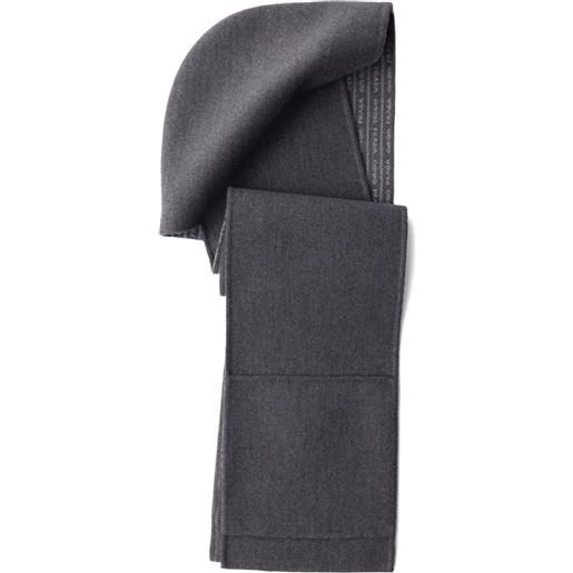 Prada sciarpa con cappuccio - grigio