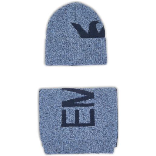 Emporio Armani Kids set di 2 berretti con logo - blu