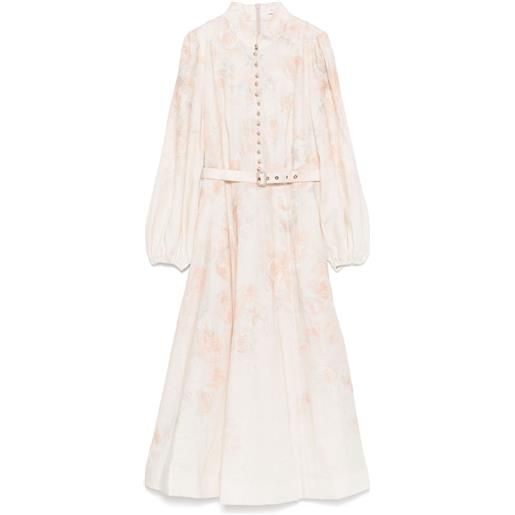 ZIMMERMANN abito midi crushed - rosa