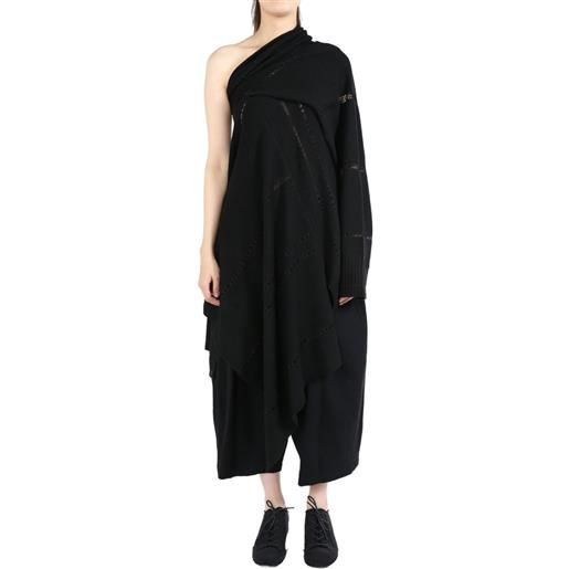 Yohji Yamamoto off-shoulder asymmetric pullover - nero