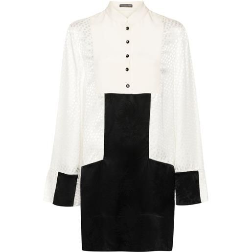 Alexander McQueen abito corto effetto jacquard - nero