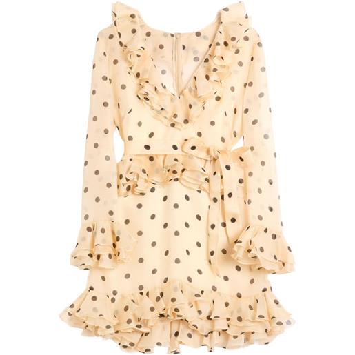 Valentino Garavani abito corto a pois - toni neutri