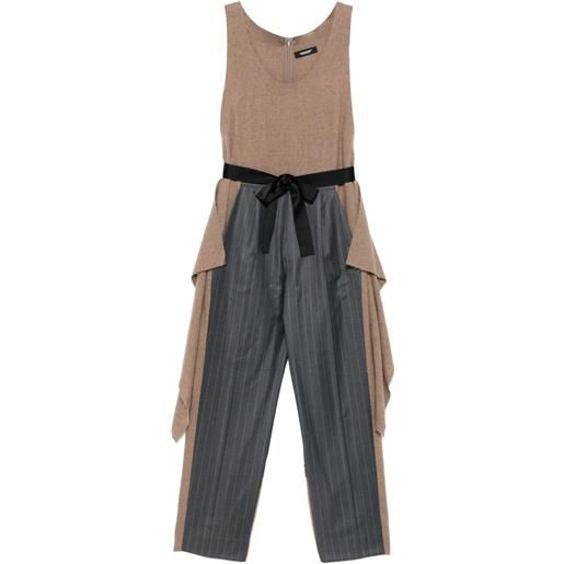 Undercover tuta intera con inserti - grigio