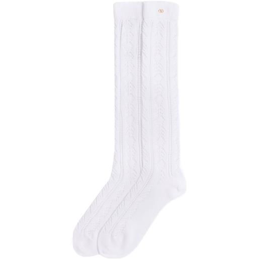 Valentino Garavani calzini vlogo traforati - bianco