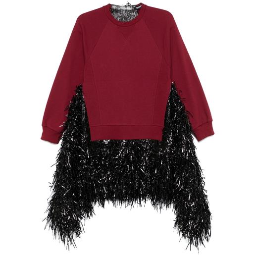 Undercover felpa con nappa - rosso