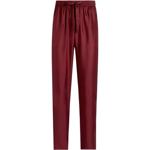 Dolce & Gabbana pantaloni con logo - rosso