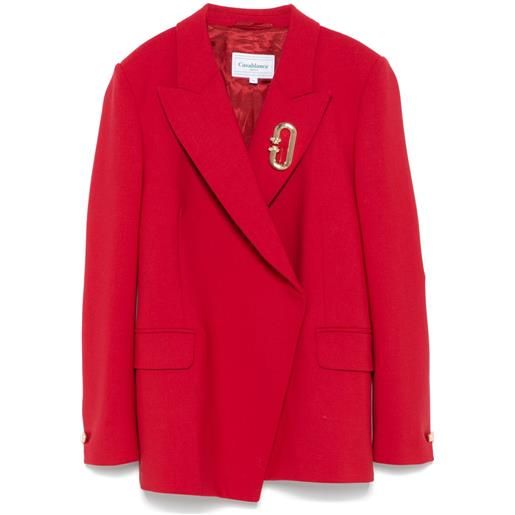 Casablanca blazer doppiopetto asimmetrico - rosso