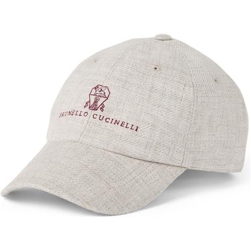 Brunello Cucinelli cappello da baseball con ricamo - toni neutri