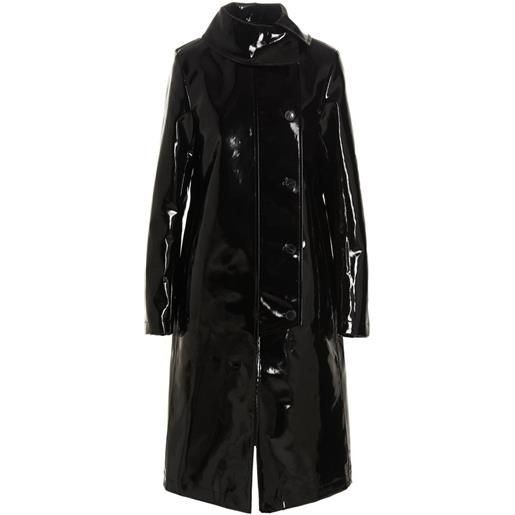 Raf Simons trench in vinile - nero