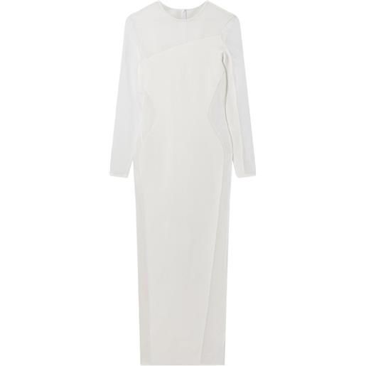 Stella McCartney abito midi con design a inserti - bianco