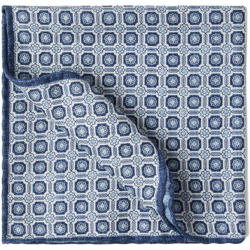 Brunello Cucinelli fazzoletto da taschino con stampa - blu