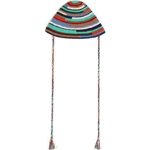Alanui cappello bucket sunny stripes - verde