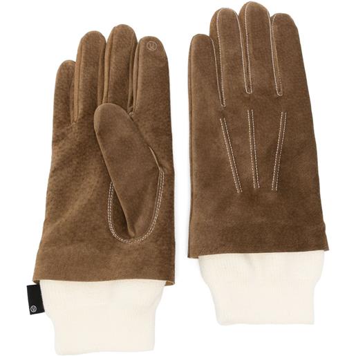 Undercover guanti in suede - marrone