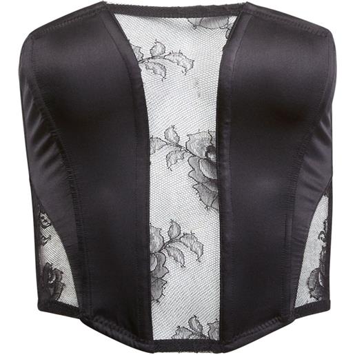 Fleur Du Mal corsetto in pizzo - nero