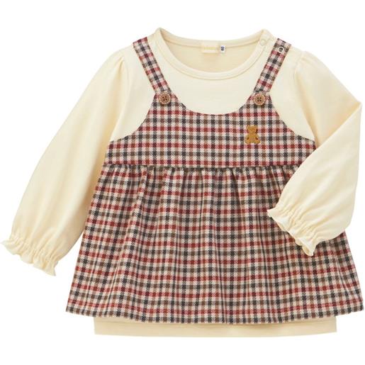 Miki House blusa a strati - bianco