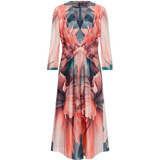 Alberta Ferretti abito a fiori - blu